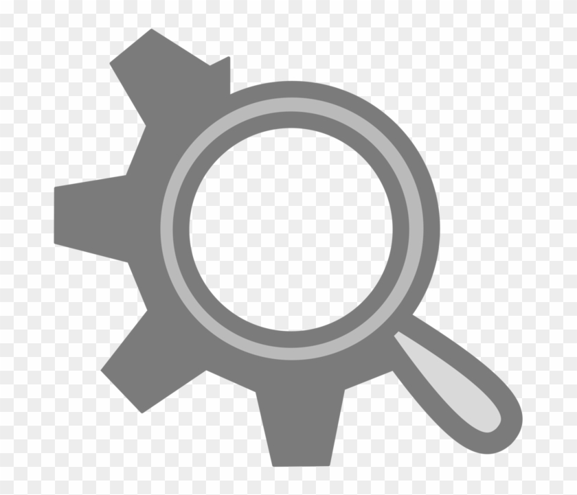 Computer Icons Download Magnifying Glass Gear - Magnifying Glass Icon Bw Clipart #594424
