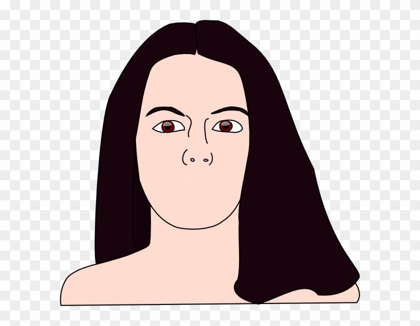 Woman Face No Lips Svg Clip Arts 600 X 571 Px - Png Download #594533