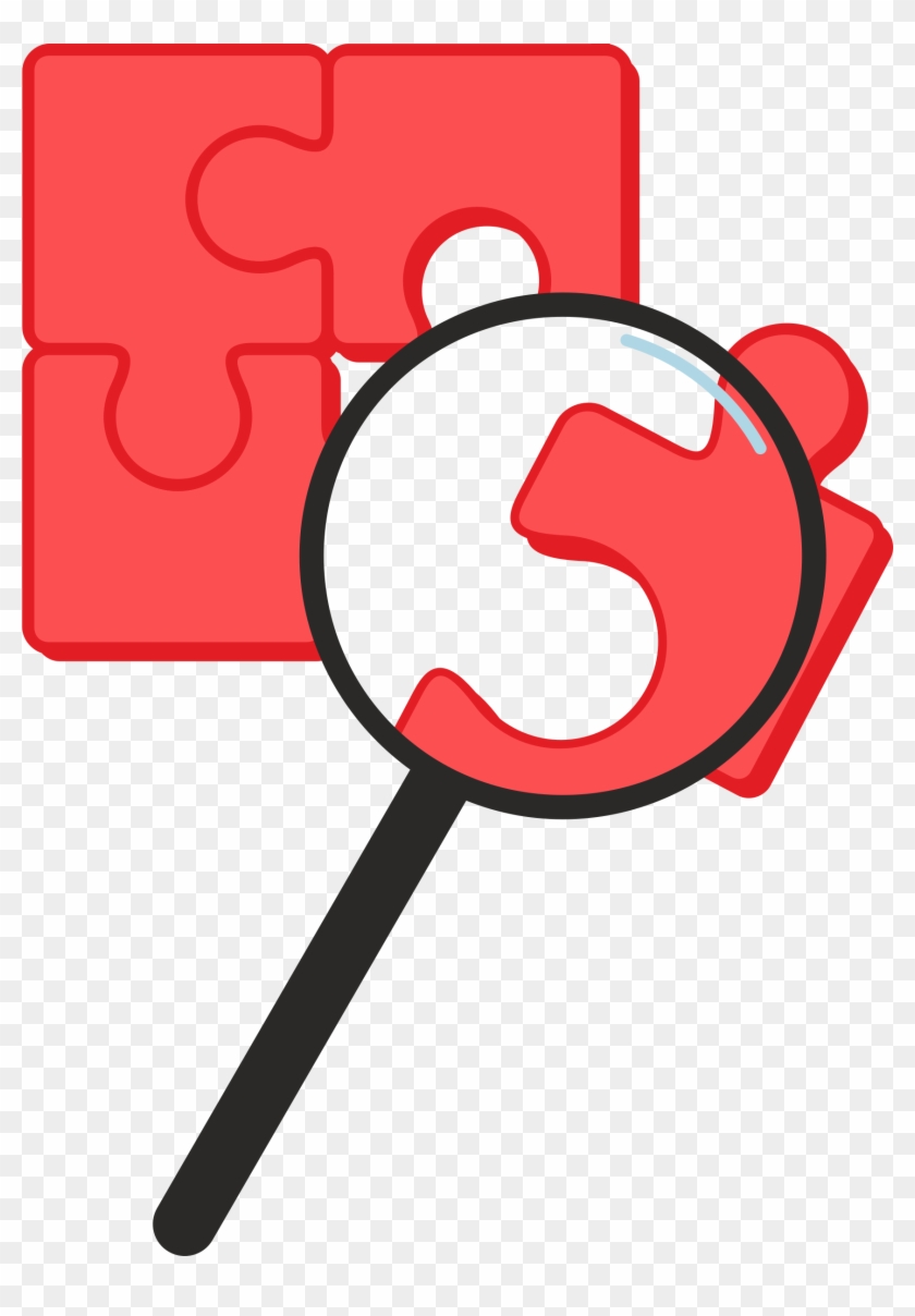 This Free Icons Png Design Of Puzzle Pieces With Magnifying Clipart