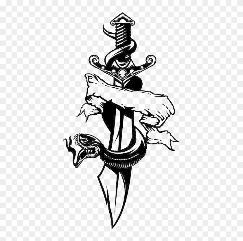 Skull Tattoo Png Photo - Dagger Tattoo Design Clipart