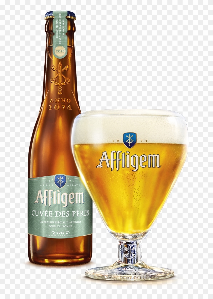 Bottle & Glass Cuve╠üe Des Pe╠çres - Affligem Beer Clipart #595153