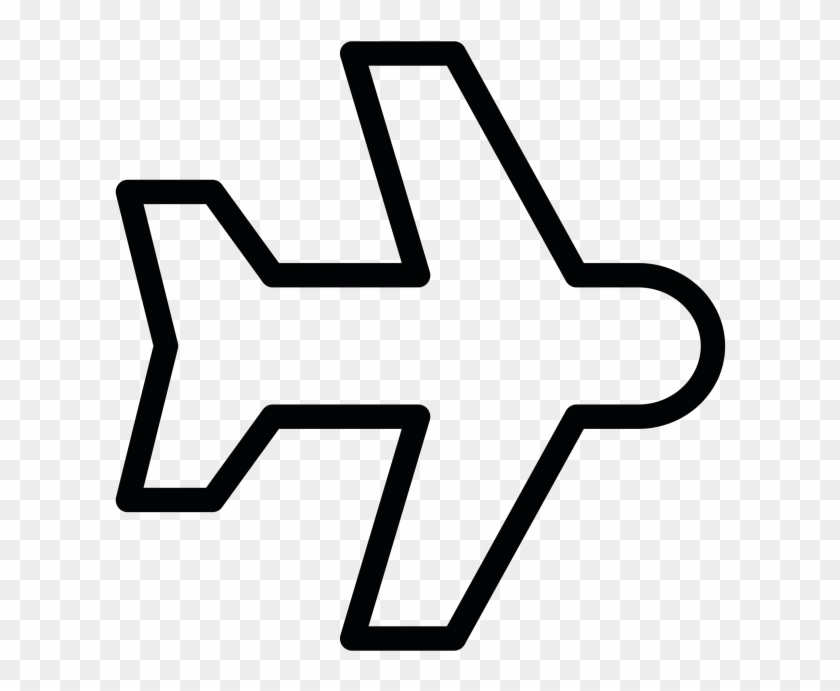 Plane - Line Art Clipart