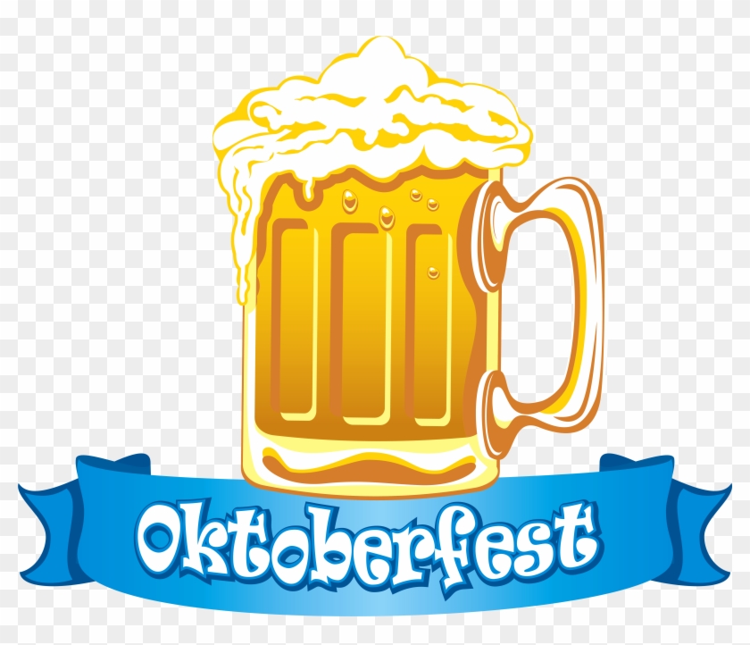 Oktoberfest Banner With Beer Png Clipart Image - Oktoberfest Beer Clipart Transparent Png