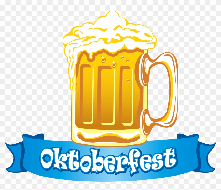 Oktoberfest Banner With Beer Png Clipart Image - Oktoberfest Beer Clipart Transparent Png #595180