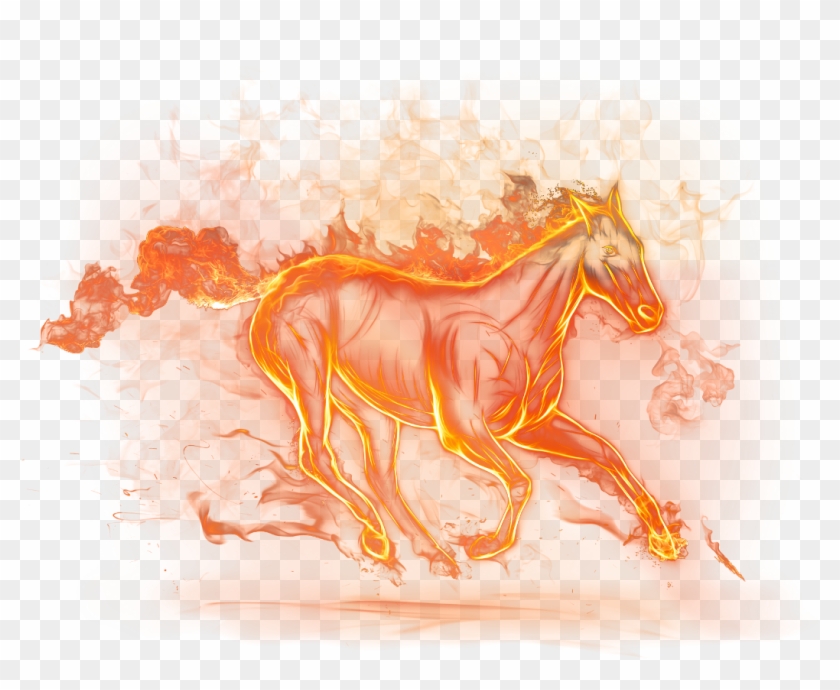 Beautiful Fire Horse Png Clipart Picture - Png Images Fire Download Transparent Png #595214