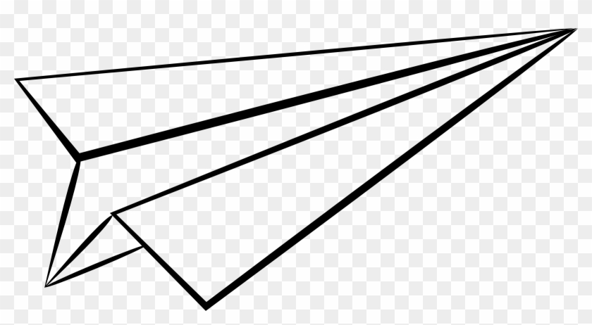 Clipart Info - Paper Plane Clipart Black And White - Png Download