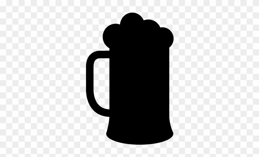 Free Beer Icon Png Vector - Silhouette Beer Mug Icon Clipart #595667