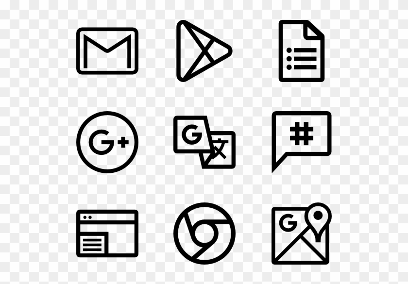 Google Services Lineal - Contact Us Line Icon Clipart