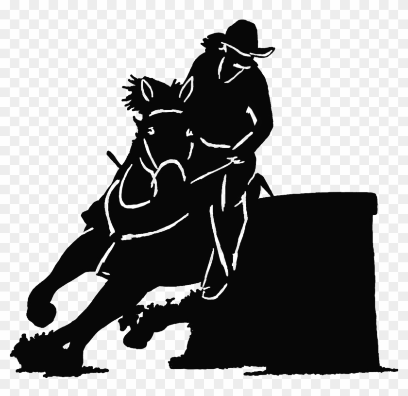 Barrel Racing Horse Silhouette Image Horse Png File - Barrel Racer Silhouette Clipart #595799
