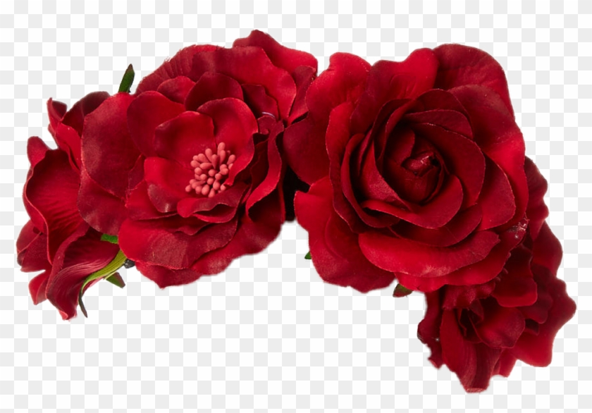 Transparent Flower Crown Red - Couronne De Fleurs Bordeaux Clipart