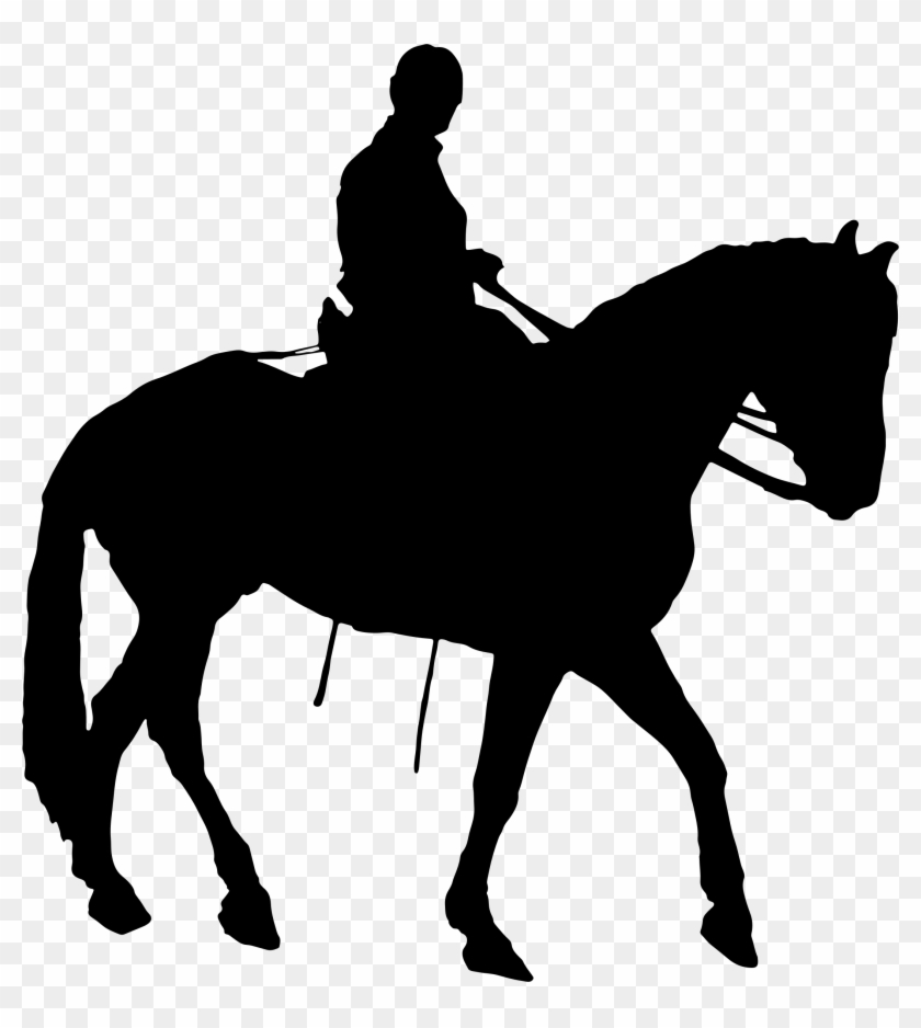 2166 X 2318 7 - Man On Horse Silhouette Clipart