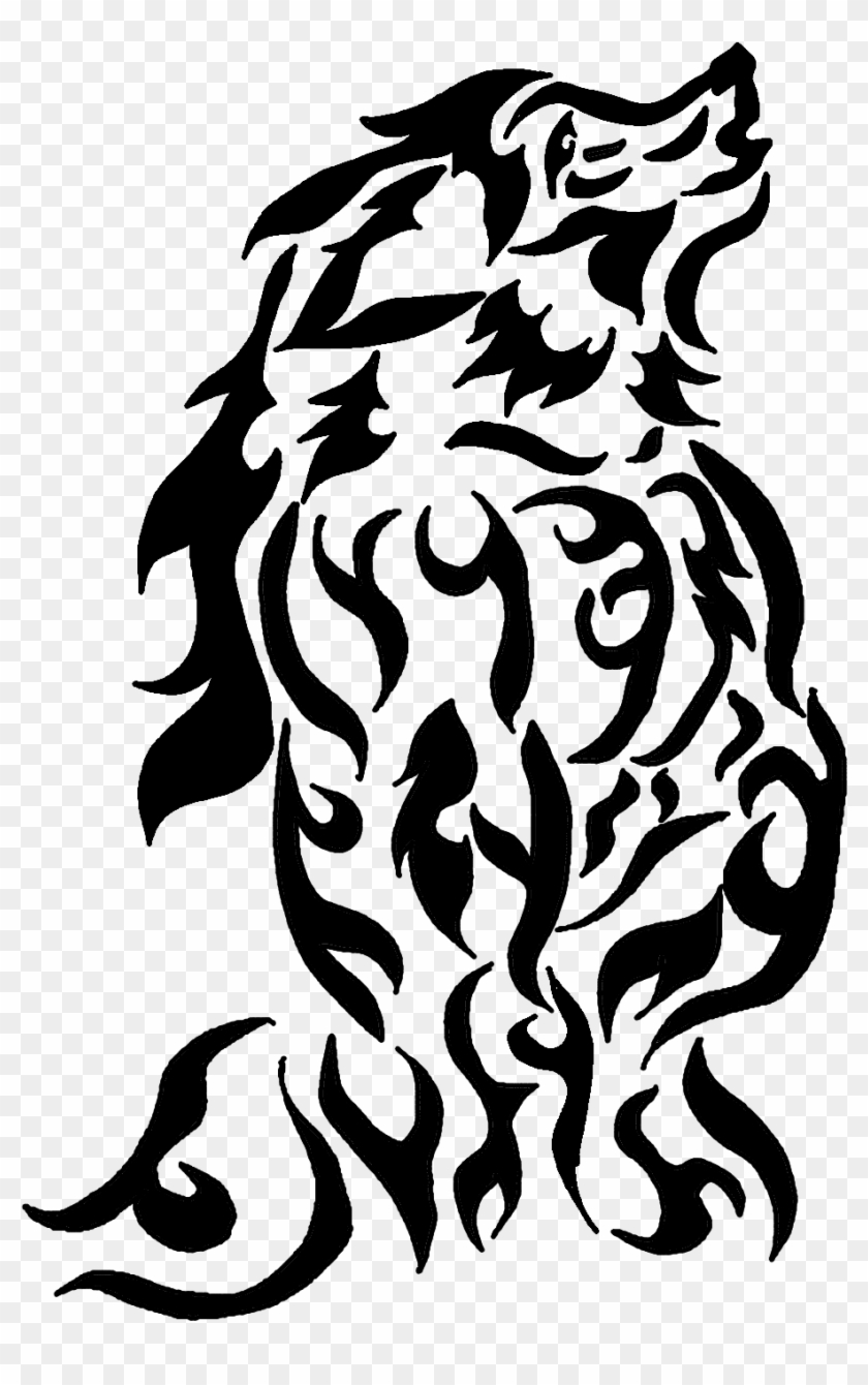 Anthro Wolf Howling Tribal By Ceeme521 Anthro Wolf - Tribal Tattoos Wolf Free Transparent Clipart