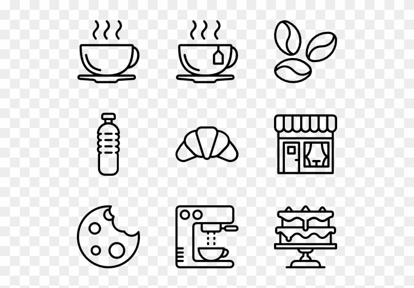 Coffee Shop - White Png Icons Clipart