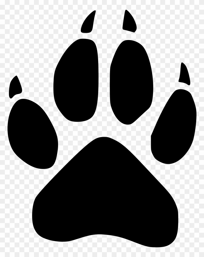 Png File - Unm Lobo Paw Print Clipart #596884
