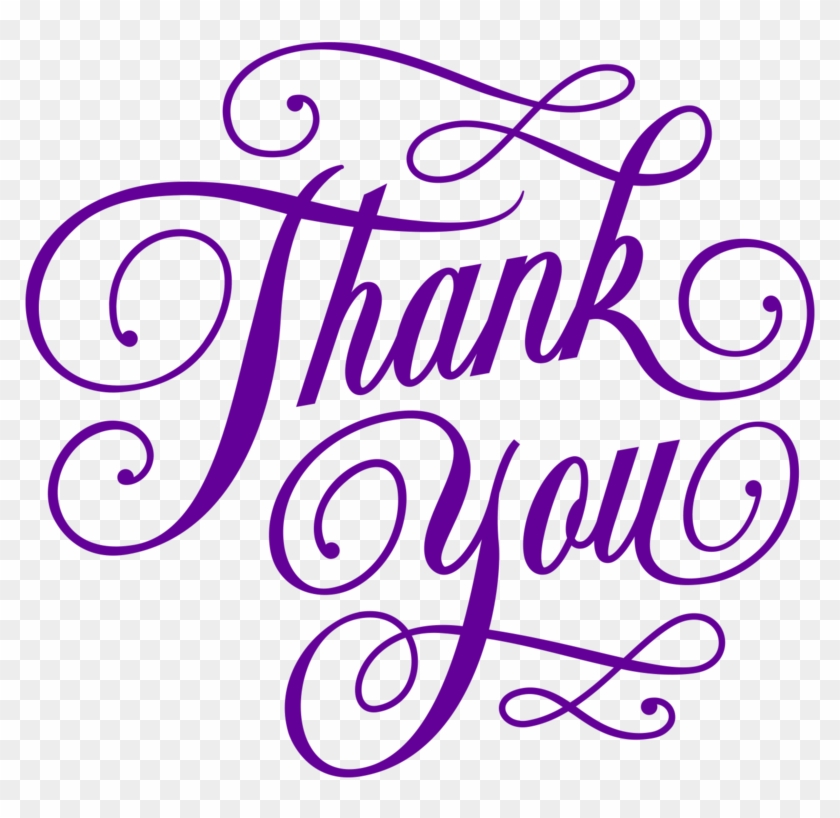 Thank-you - Thank You Png Purple Clipart #597651