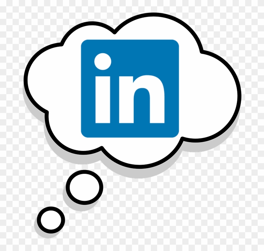 Thought Bubble With Linkedin Logo Inside - Linkedin Bubble Clipart