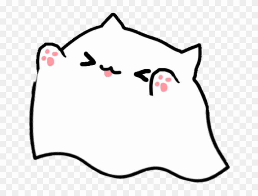 Bongocat Ghost Png Cute Ghostpng Cutecat Cuteghost - Bongo Cat Black Clipart #598375