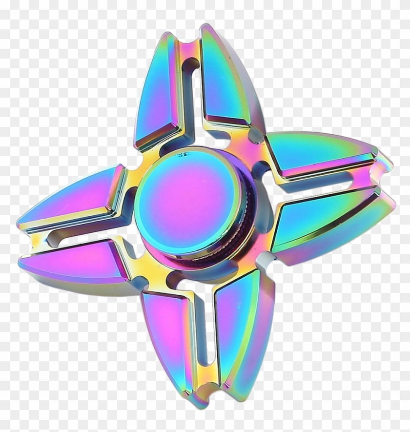 Rainbow Fidget Spinner Transparent - Fidget Spinner Clipart