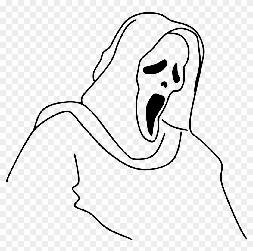 Halloween Ghost Png - Ghost Face Drawing Clipart #598910
