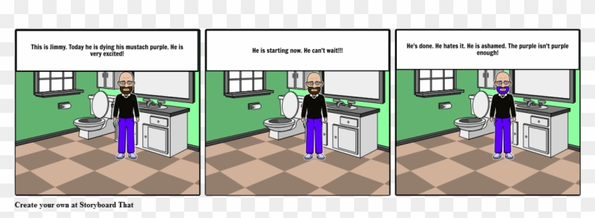 Jimmy's Mustache - Storyboard For An Hair Oil Clipart #599619