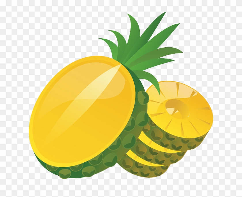 Free To Use &, Public Domain Pineapple Clip Art - Pineapple Slices Cartoon Png Transparent Png