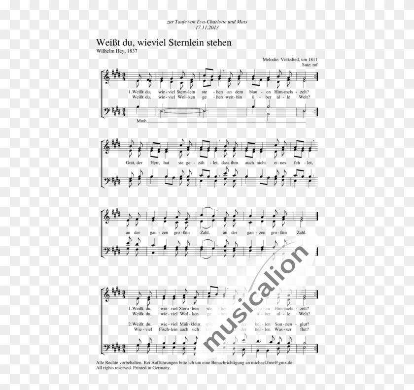 ¿sabes Cuántas Estrellitas Hay - Sheet Music Clipart