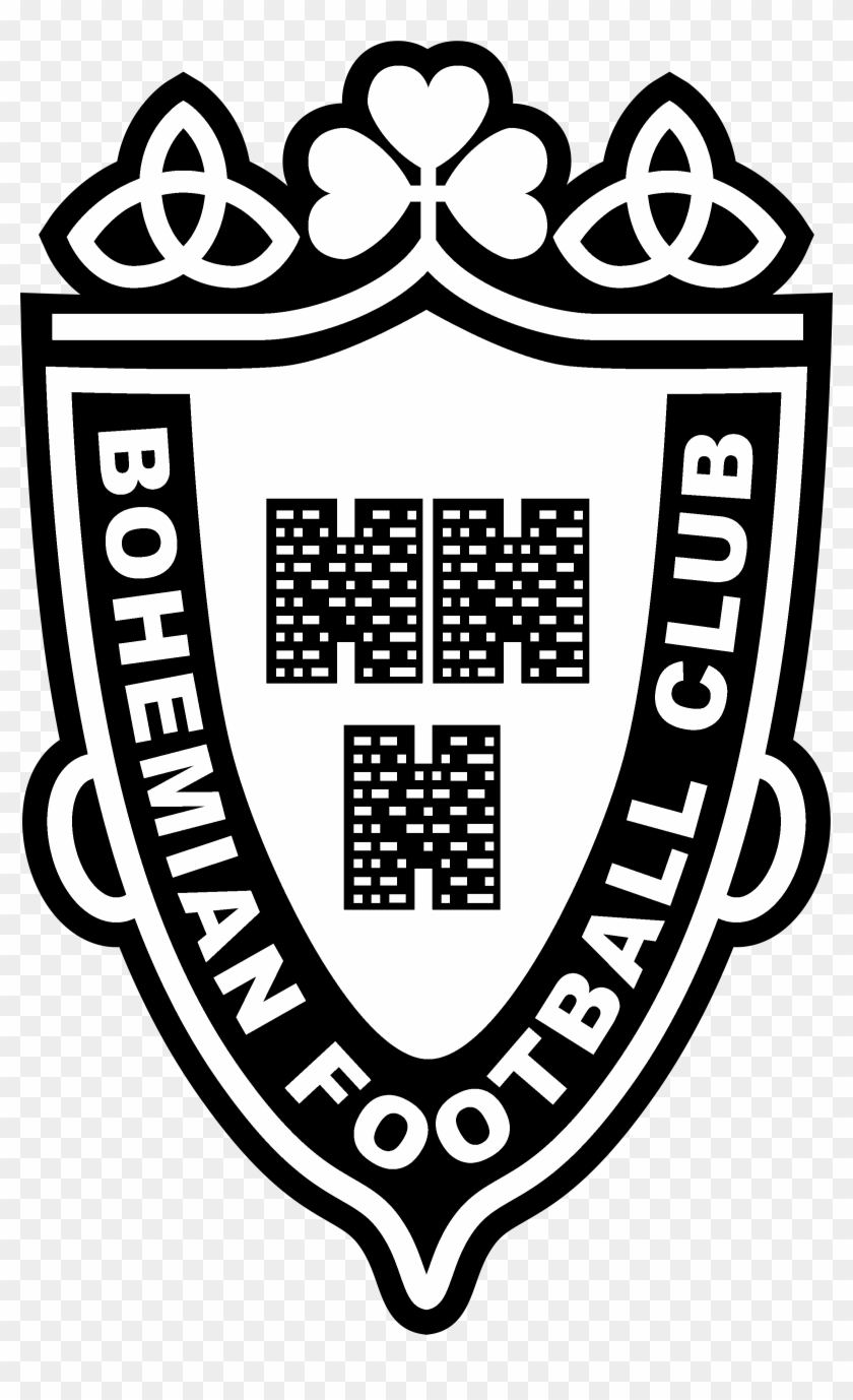 Bohemian Logo Black And White - Old Bohs Crest Clipart #5900356