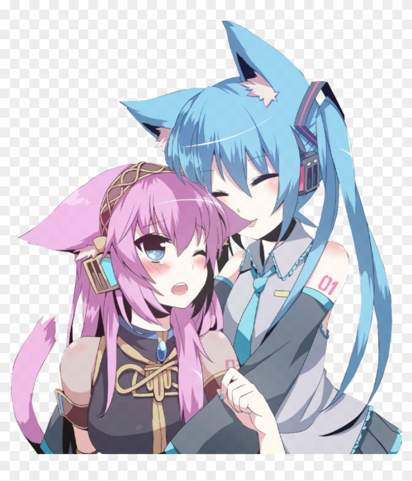 729kib, 840x952, Miku And Luka Neko Render By Katkoyox-d4uxuvc - Neko Miku And Luka Clipart #5900463