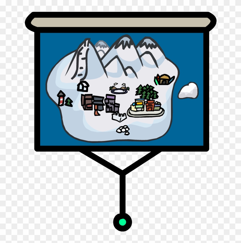 Scroll Down Png - Club Penguin Map Furniture Clipart #5900502