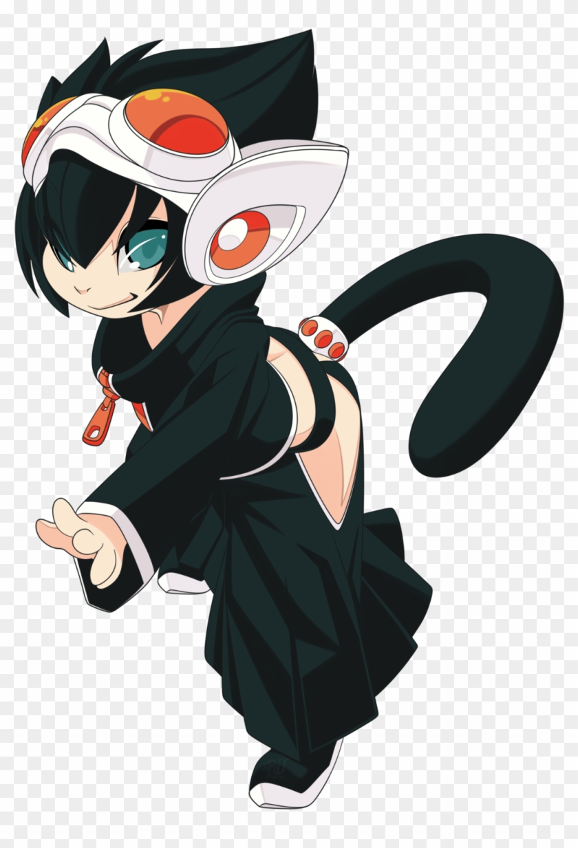 Neon Neko Ninja - Cartoon Clipart #5900904