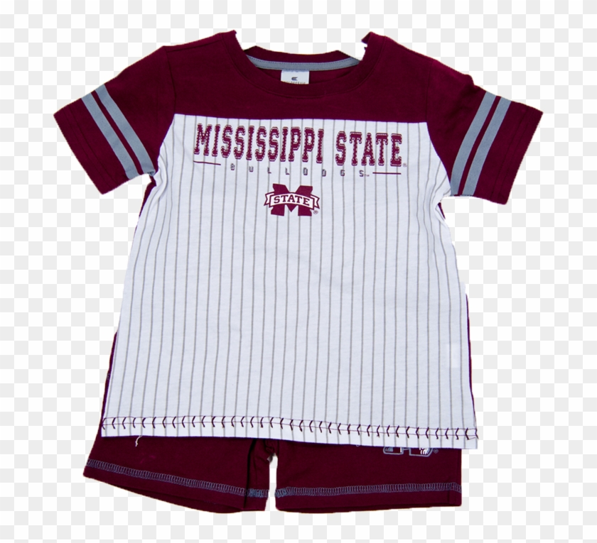 Toddler Striped Mississippi State Baseball Tee And - Girl Clipart #5901523