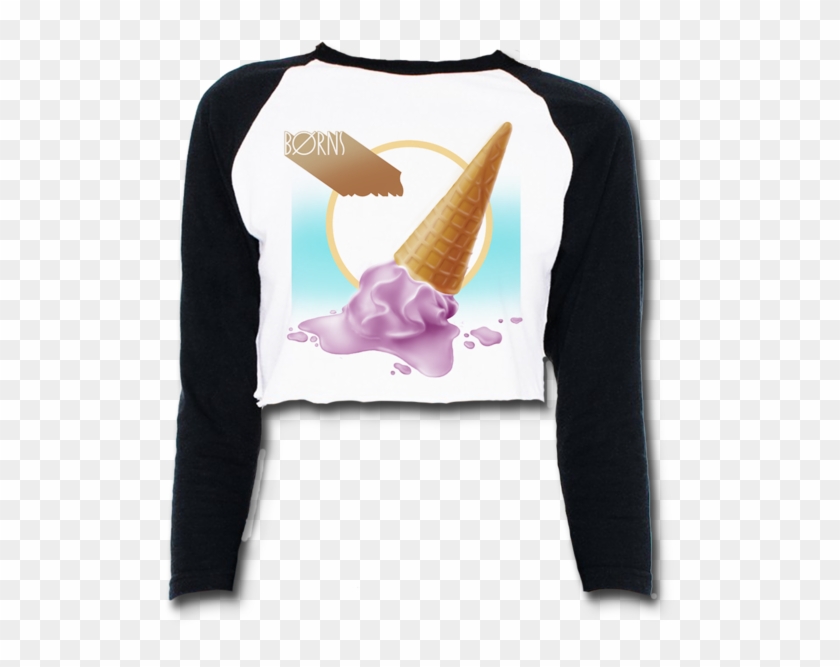 Melt Cropped Baseball T-shirt - Ice Cream Cone Clipart