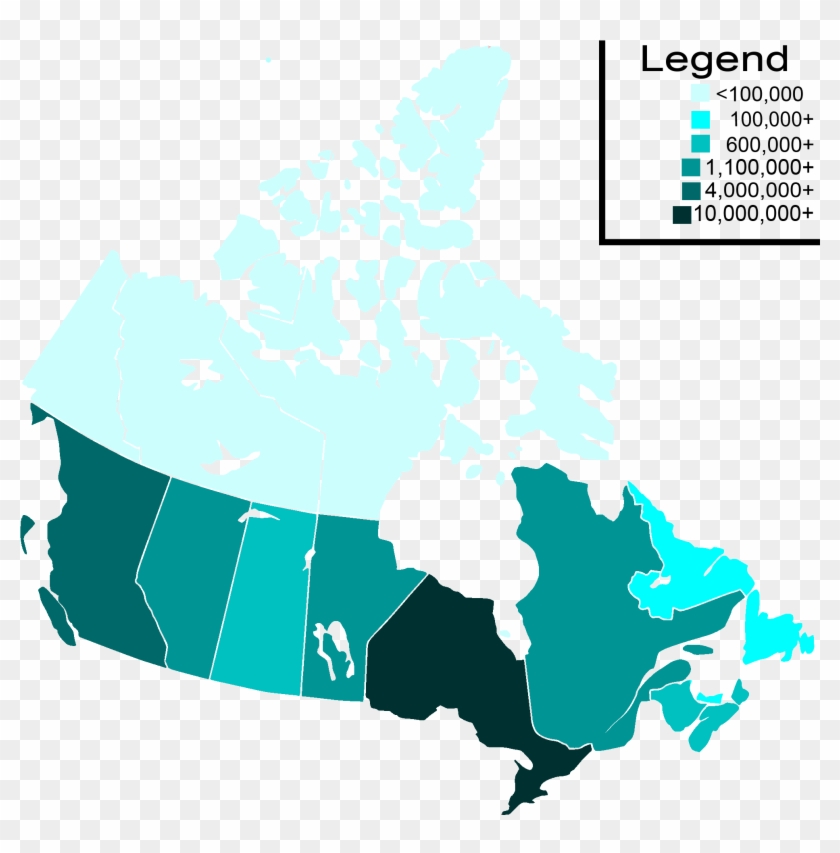 Canada Population Map - Minimum Wage Canada 2018 Clipart #5901604