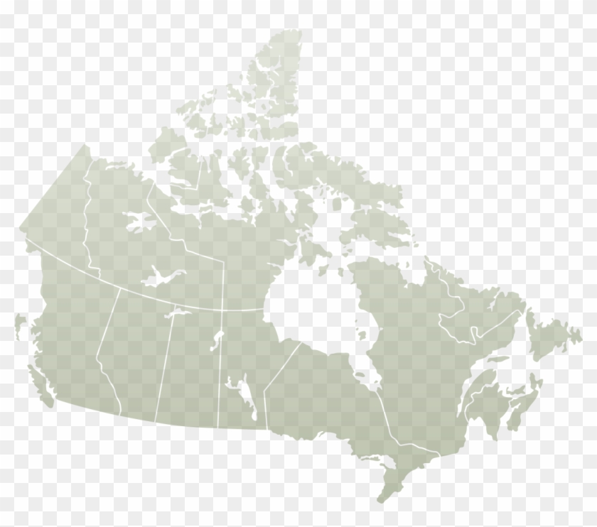 Grey Map Of Canada Clipart