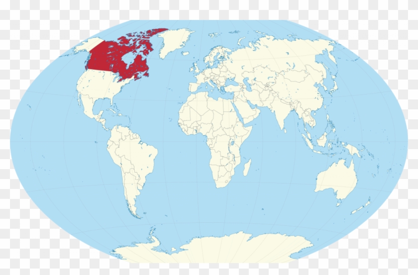Canada Location Map - World Map Of Colombia Clipart #5901835