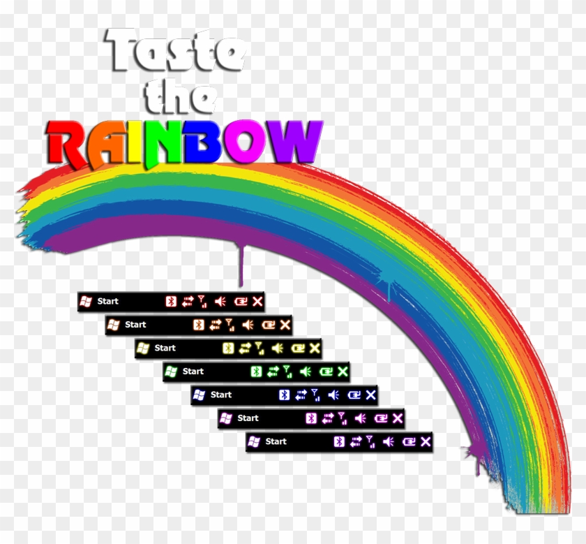 Taste The Rainbow - Rainbow Colors Indigo Violet Clipart