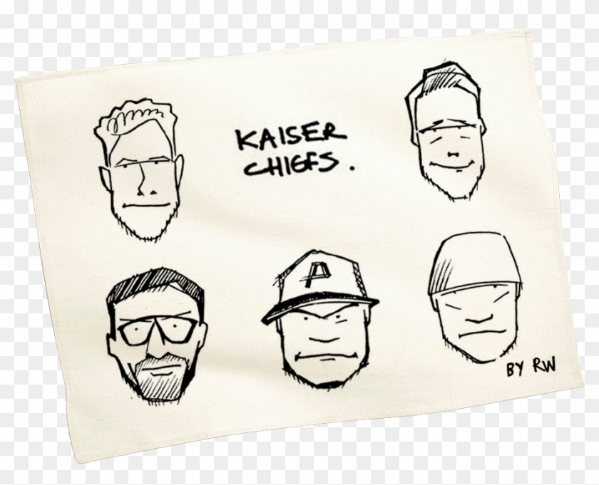 'cartoon Faces' Tea Towel - Sketch Clipart