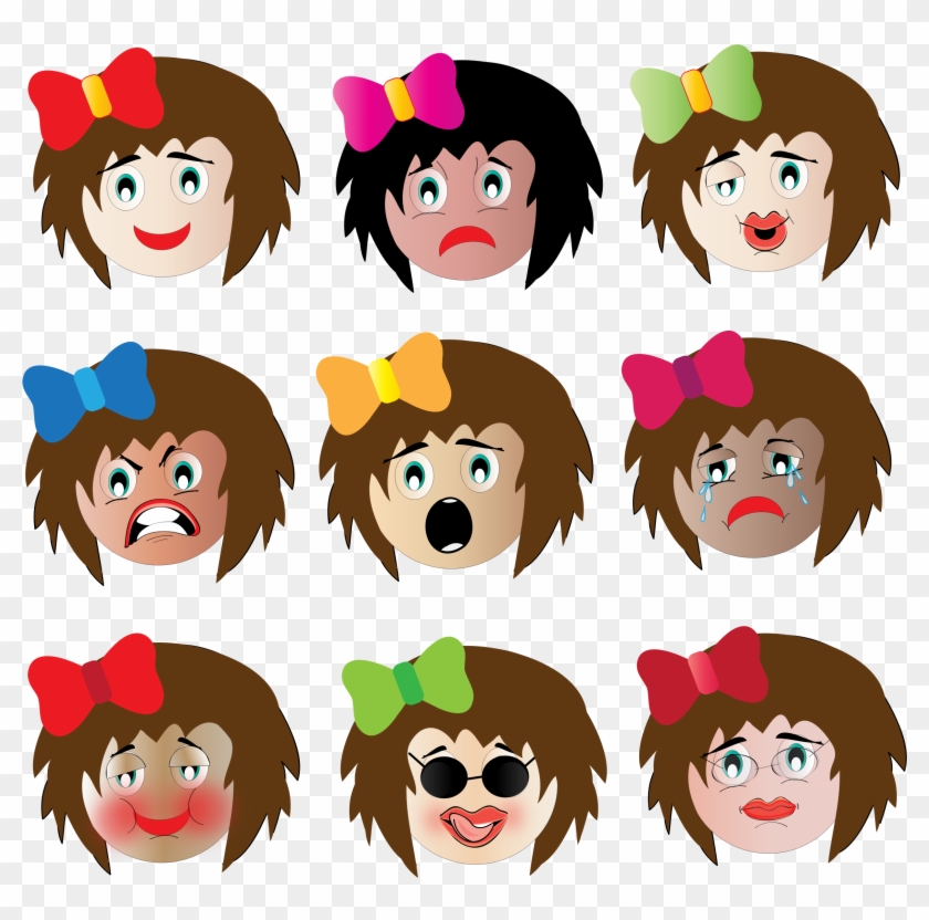 This Free Icons Png Design Of Female Emtional Faces - Animasi Gambar Ekspresi Wajah Clipart #5902825