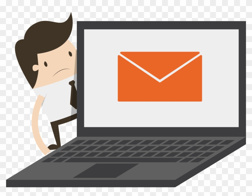 Floow2 - Man With A Laptop Vector Clipart #5903103