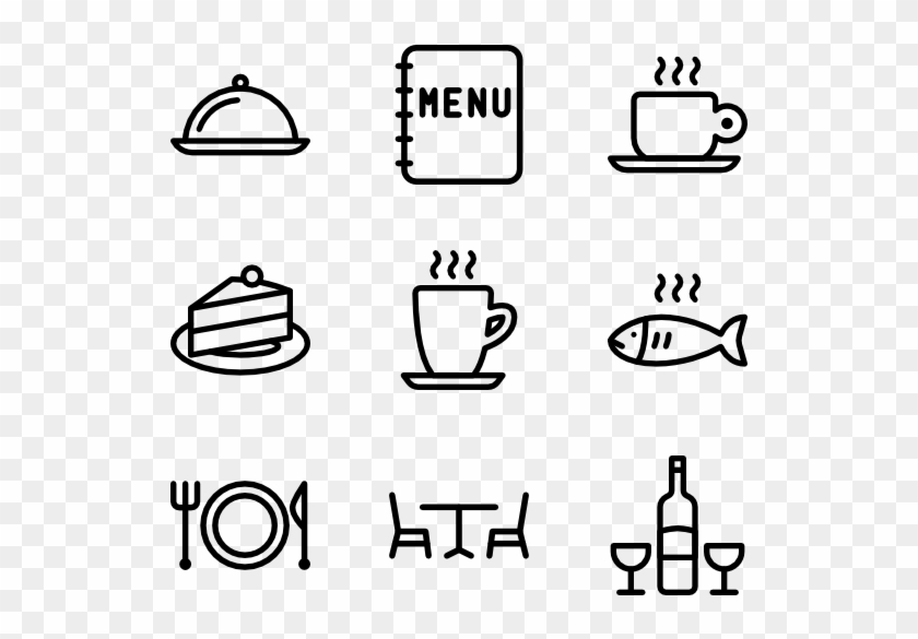 Restaurant - Hand Drawn Social Media Icons Png Clipart #5903147