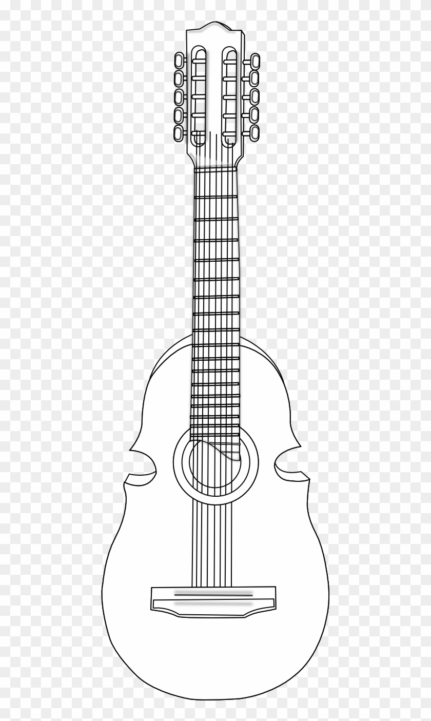 Cuatro Black White Line Art 999px 134 - Indian Musical Instruments Clipart #5903794
