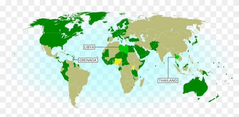 Map Of Countries That Recognize The Republic Of Kosovo - Unemployment World Map 2017 Clipart