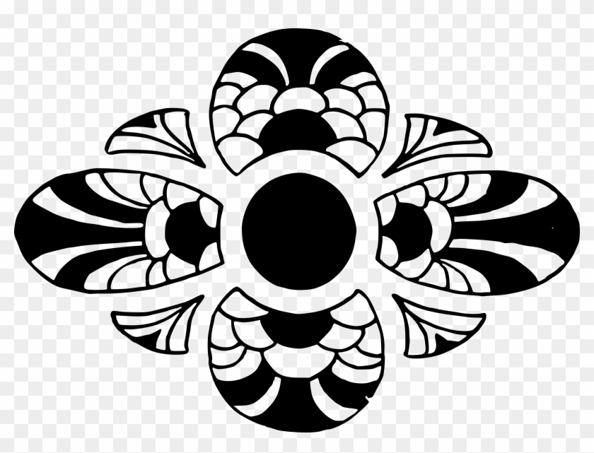 This Free Icons Png Design Of Decorative Divider - Abstrak Hitam Putih Bunga Clipart #5904693