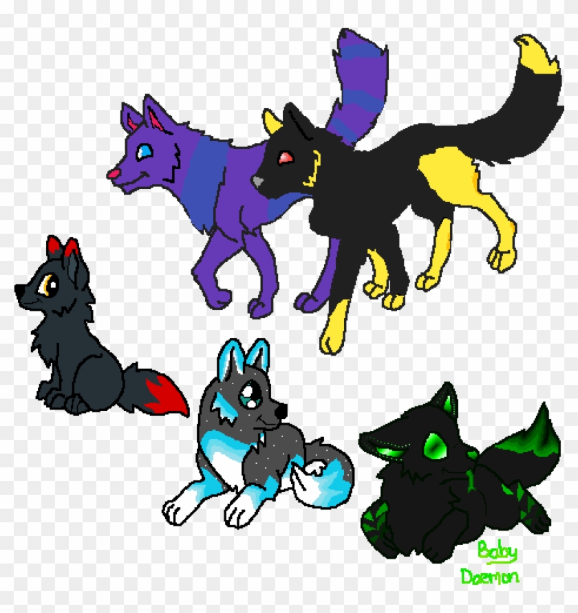 Wolf Pack Family - Wolves Life 3 Art Clipart