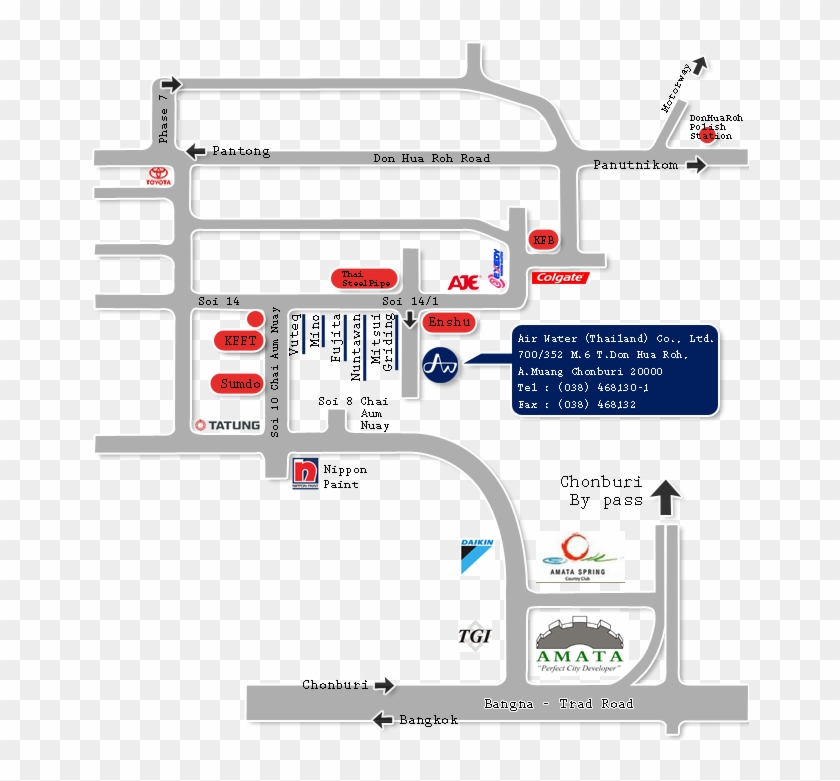 Map Air Water Co - Amata Clipart