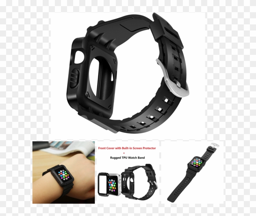 Watch Band Case Band Strap For Iwatch Apple 3 2 1 W/ - Strap Clipart #5905193