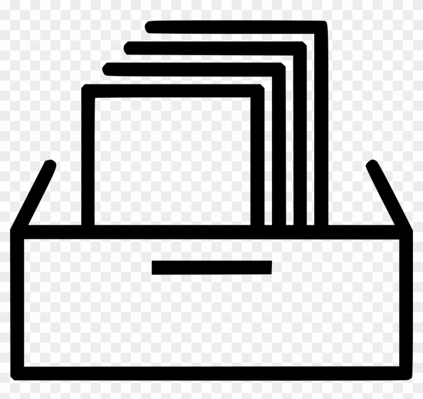File Cabinet Drawer Paper Documents Comments - Filing Icon Clipart #5905334