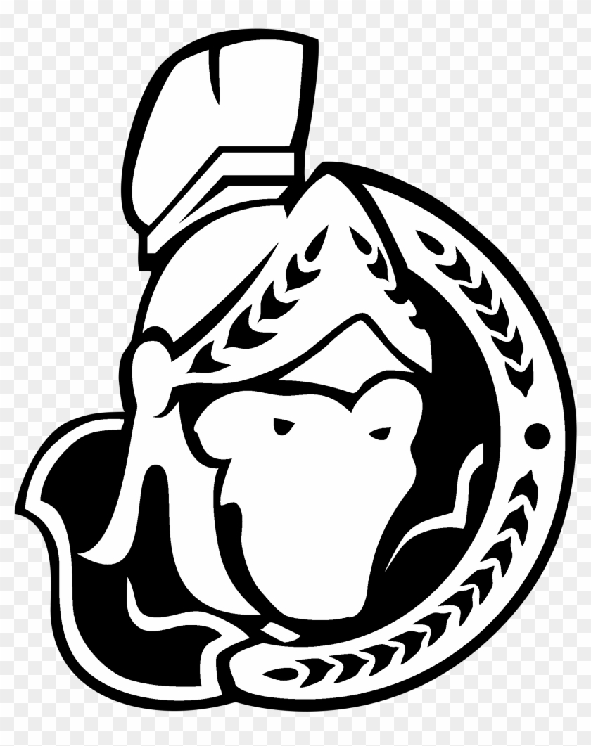 Ottawa Senators Logo Black And White - Ghost In The Shell Laughing Man Gif Clipart