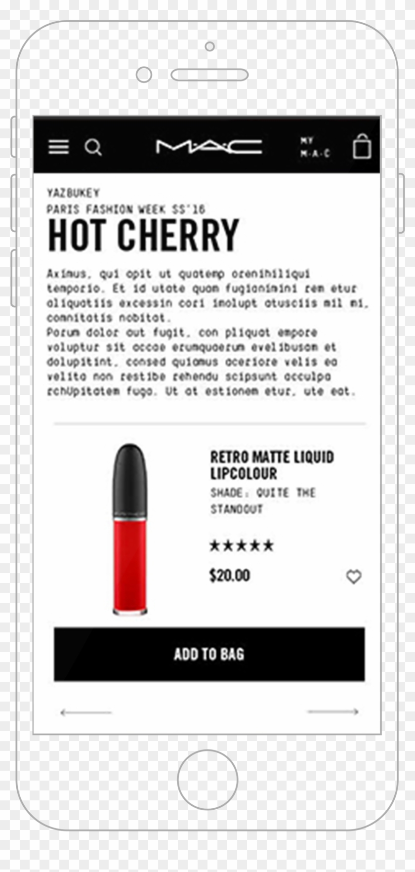 Landing Page Designed For Fashion Week Make-up Trends - Mac Cosmetics Clipart