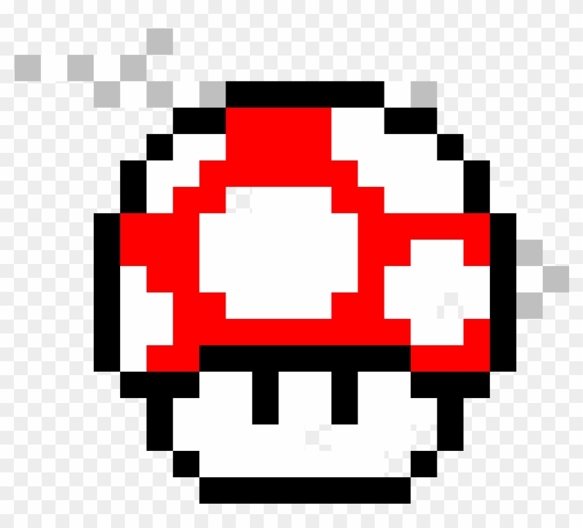 Super Mario World Mushroom Power - Pixel Art Mario Bros Clipart
